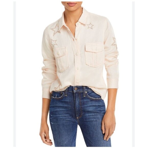 Rails Loren Star Embroidered Button-Up Shirt Size XS - Picture 3 of 9
